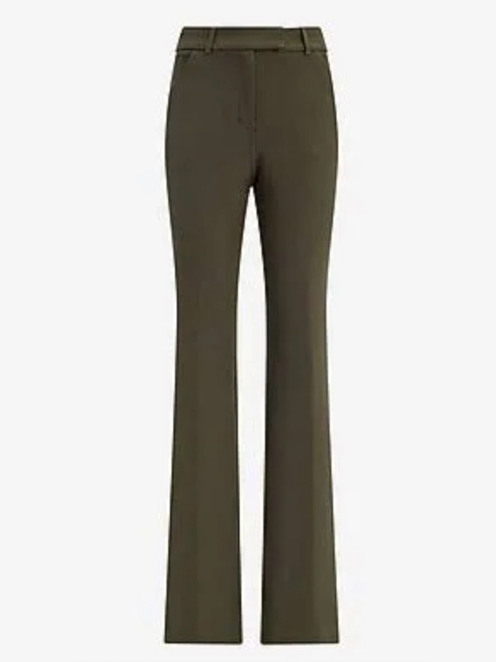 express super high rise flare trouser forest green